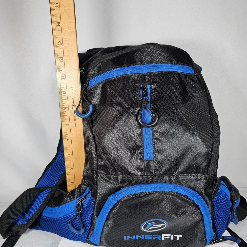 Innerfit Black and Blue Backpack Hiking Daypack Travel Bag Camel Pack No Bladder
